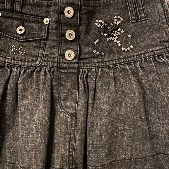 Designer Black Denim Skirt - Picture 3 of 5